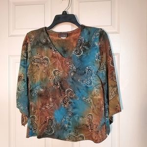 Brittany Black Paisley Printed Top